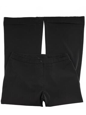 Vintage "Donna" Black Flared Slacks Trousers Canada Made Sz 10 Office Siren Goth